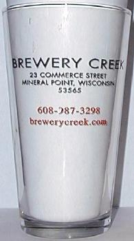Brewery Creek Brewing Pint Glass - Back