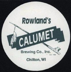 Rowland's Calumet Brewing Co. Coaster