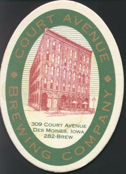 Court Avenue Brewing Co. Coaster