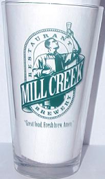 Mill Creek Restaurant and Brewery Pint Glass
