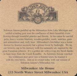 Milwaukee Ale House Coaster - Back