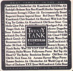 Twenty Tank Brewery Coaster