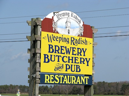 Weeping Radish Farm Brewery Sign