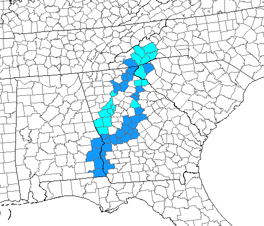 12 Mile Circle county counting route through the southern piedmont. Image via mob-rule.com