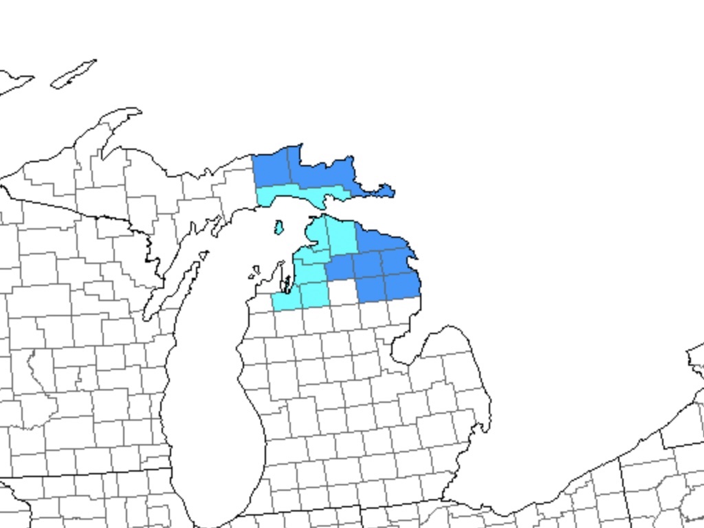 Michigan Counties visited in July 2022; map created via mob-rule.com