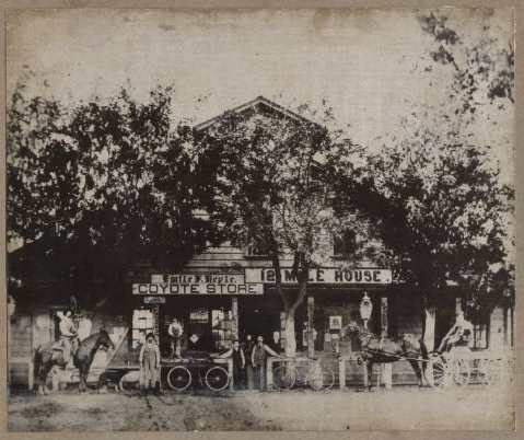 Twelve Mile House; Coyote, California. Public domain image via San Jose Public Library