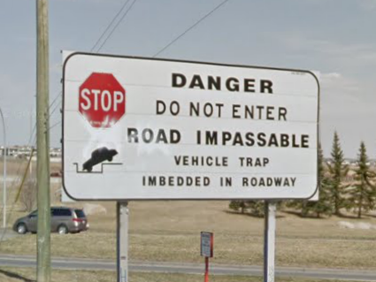 Bus Trap. Google Street View, Calgary, Alberta, Canada; April 2012