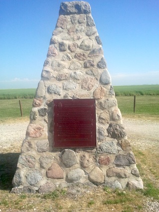 Canada's Dominion Land Survey Prime Meridian Marker. Used with Permission.