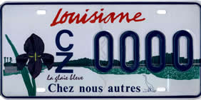 Chez Nous Autres License Plate. Image by Louisiana Office of Motor Vehicles.