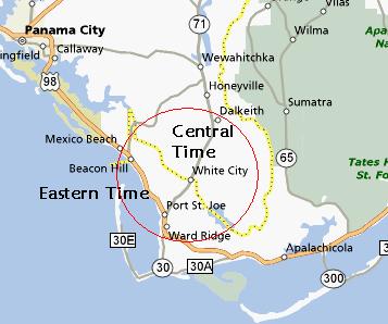 Central Time Zone Map Florida USA Time Zone Anomalies, Part II   Twelve Mile Circle