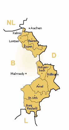German speaking areas of Belgium. Graphic by the Parliament of the German-Speaking Community