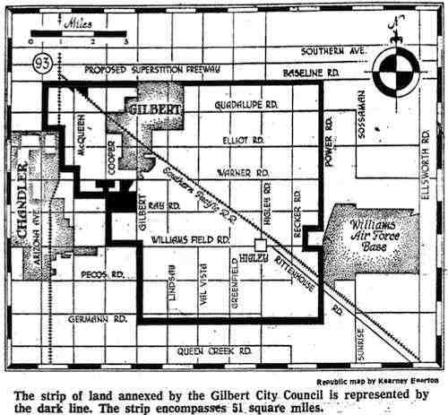 Arizona Republic, Jan. 19, 1975 via Border Wars: Tax Revenues, Annexation, and Urban Growth in Phoenix. Fair use of copyright image.