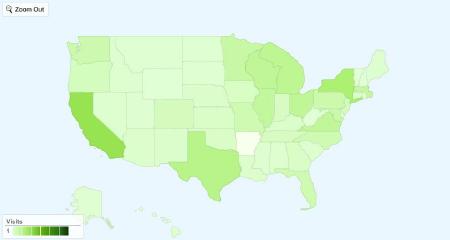 Google Analytics United States Map screen print