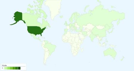 Google Analytics World Map screen print