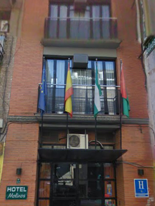 Hotel Molinos in Granada, Spain. Google Street View screen capture; February 2009.