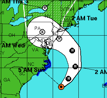 Hurricane Path. Map by the National Hurricane Center; Public Domain