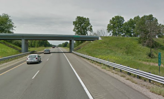 Interstate 96, mile 116. Image via Google Street View, July 2011.