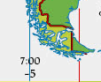 Island Split by Time Zone - Argentina / Chile