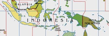 Island Split by Time Zone - Borneo and New Guinea