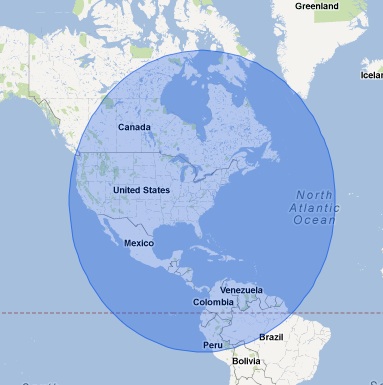 Jupiter Circle. Image created by gmaps-radius.