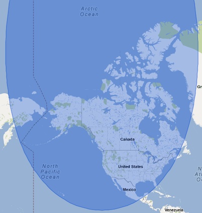 Neah Bay Circle. Image created by gmaps-radius.