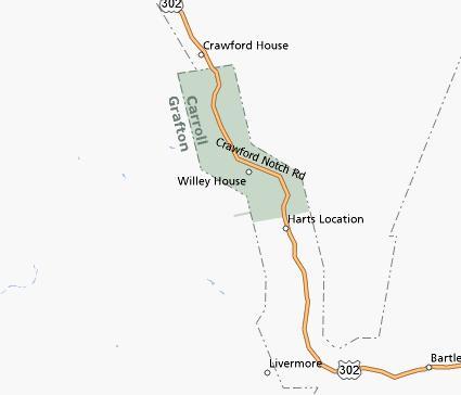 Hart's Location Crawford Notch via Mapquest