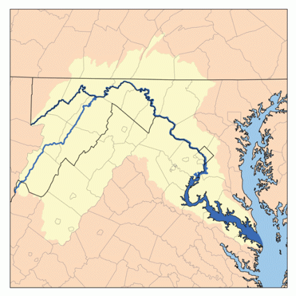 river potomac watershed map rivers pennsylvania virginia list kids drainage usa information basin sources headwaters source wikipedia karl musser reproduced