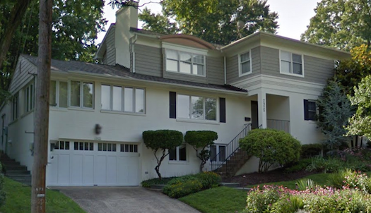 Sandra Bullock's Childhood Home via Google Street View, July 2014