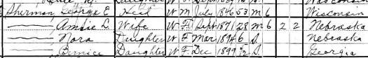 George E. Sherman from the 1900 U.S. Census via ancestry.com