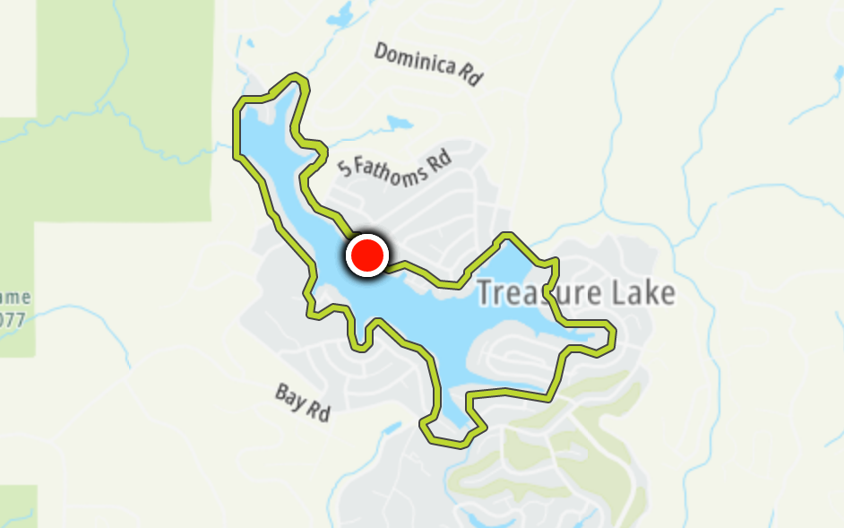 Running route around Treasure Lake, Pennsylvania