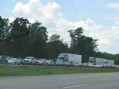 Interstate 94 Traffic due to Flooding. Photo by howderfamily.com; (CC BY-NC-SA 2.0)