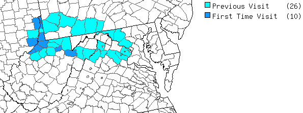 Route Through West Virginia. Map produced using mob-rule.com/home