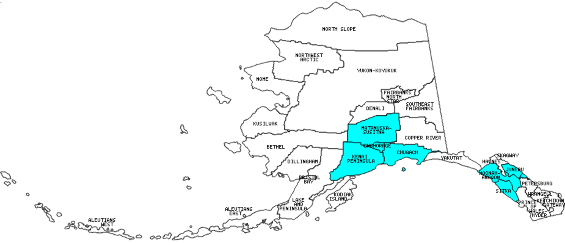 Alaska Counties Visited