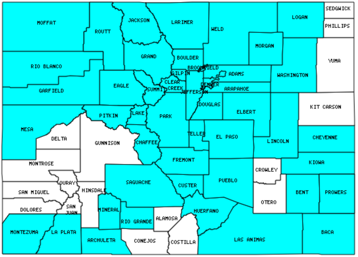 Colorado Counties Visited