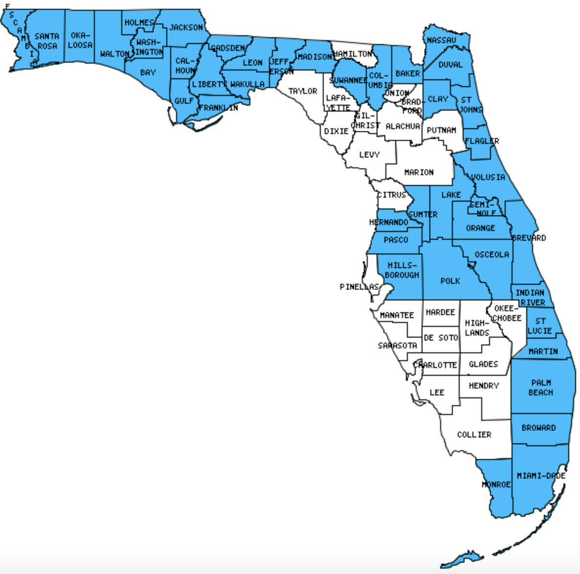 Florida Counties Visited