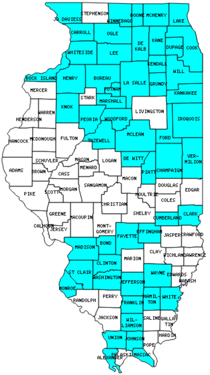 Illinois Counties Visited