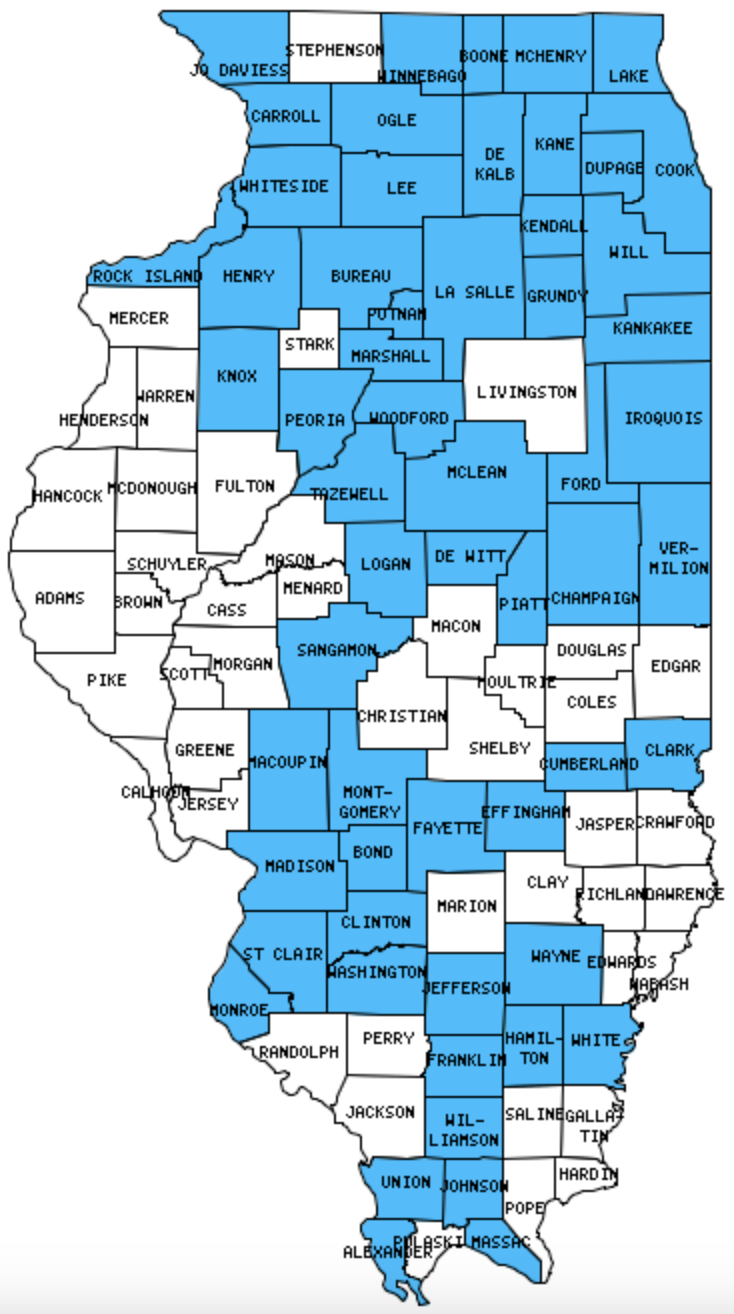 Illinois Counties Visited