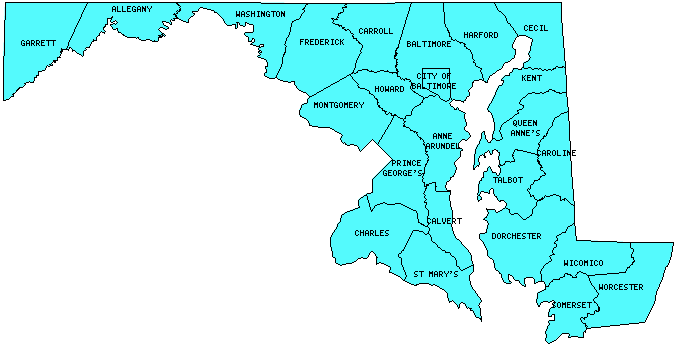 Counties In Maryland That I Have Visited Twelve Mile Circle
