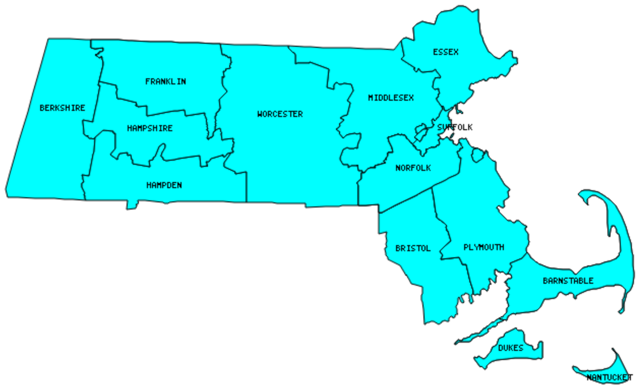 Massachusetts Counties Visited