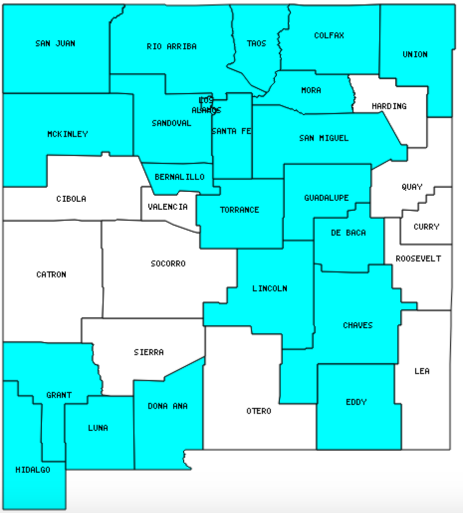 New Mexico Counties Visited