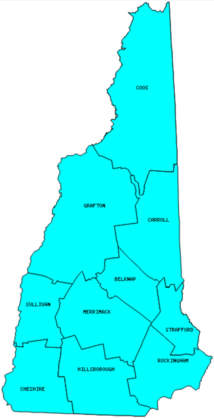 New Hampshire Counties Visited