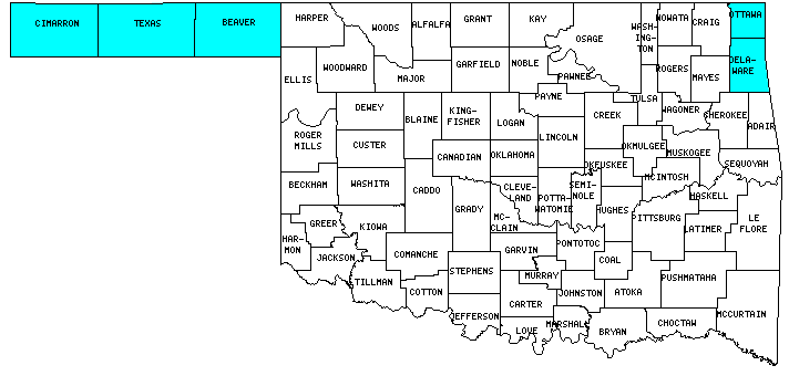 Oklahoma Counties Visited