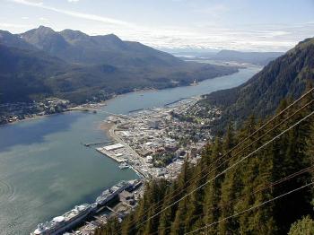 View of Juneau from Mt. Roberts. Photo by howderfamily.com; (CC BY-NC-SA 2.0)