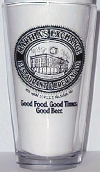 Martha's Exchange Restaurant & Brewing Co. Pint Glass