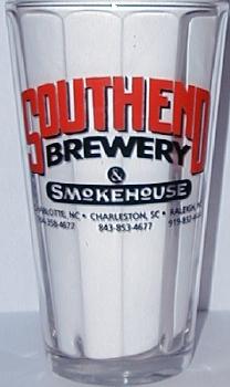 SOUTHEND Brewery & Smokehouse ~ North & South CAROLINA Beer Breweriana Coaster 